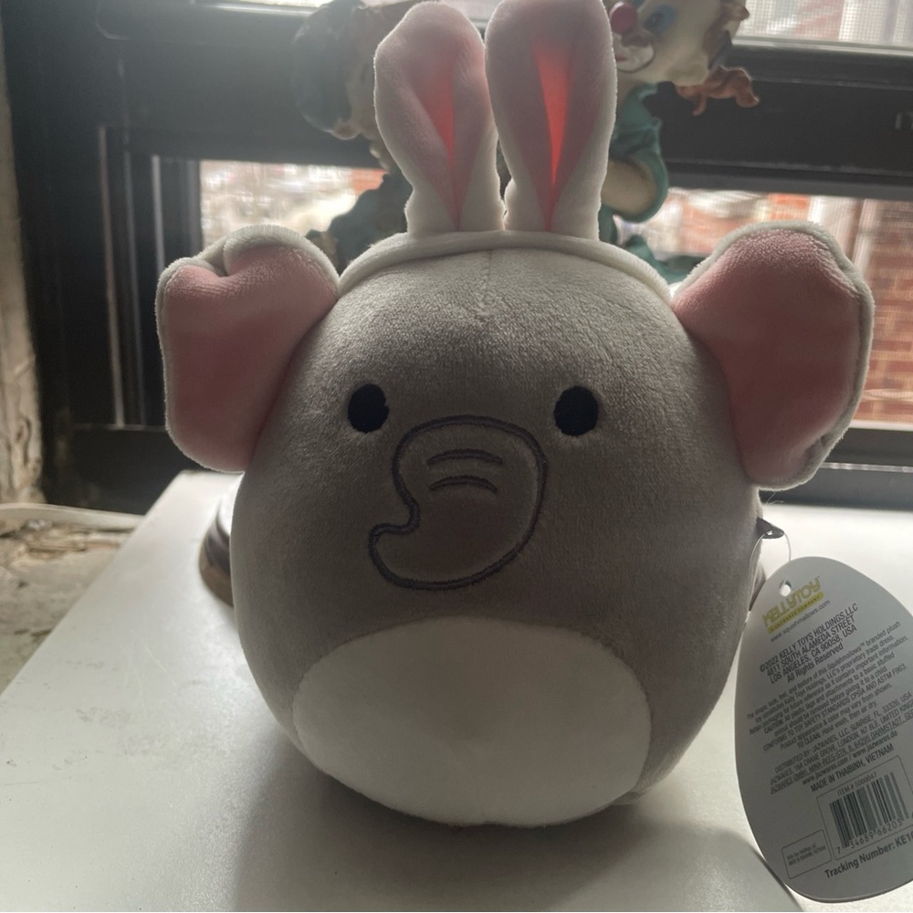 Squishmallows Cherish the Elephant with Bunny Ears 4.5" NWT